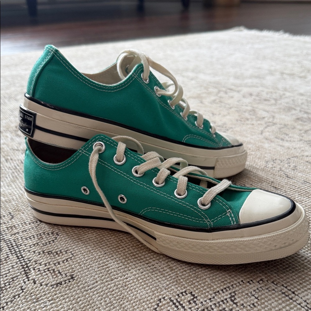 Converse Unisex Chuck Taylor 70 Retro Green/Teal Canvas Sneakers